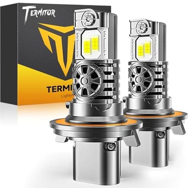 Termitor 2026 Upgraded 90,000LM 9008 H13 Bulbs, 12X Ultra-Bright, 6500K Pure White H13/9008 Light Conversion Kits, Easy Plug-N-Play Installation, IP68 Waterproof, Pack of 2