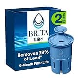 Brita Elite Water Filter Replacements for Pitchers and Dispensers, NSF Certified to Remove 99% of Lead, 2 Count, Blue