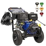 Westinghouse WPX4400 Gas Pressure Washer, 4400 PSI and 4.2 Max GPM, Spray Gun and Wand, 5 Nozzle Set, for Cars/Fences/Driveways/Homes/Patios/Furniture