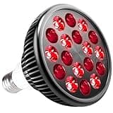 wolezek Red Light Therapy Bulb, 18 LEDs Red Light for Body and Face with 660nm and 850nm Near-Infrared Combo Wavelength, Infrared Light Therapy Lamp Device for Skin Care Pain Relief (Only Bulb)