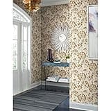 York Wallcoverings Candice Olson PSW1429RL Burnt Orange Flourish Premium Peel and Stick Wallpaper