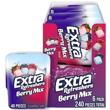 EXTRA Gum Sugar-Free Chewing Gum, Berry Mix - 3.21-Ounce 40-Piece Bottle (Pack of 6)