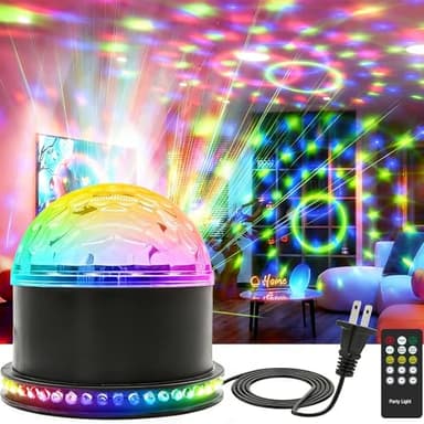 DXHGHYGL Disco Ball Light,Party Lights with Remote Control,RGB DJ Strobe Lamp for Home Room Dance Party Supplies Home Dance, Easter, Karaoke,New Years Eve Halloween Christmas Decorations