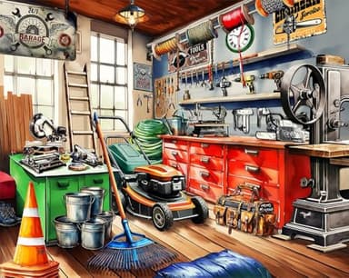 Springbok Tool Man's Garage 1000 Piece Puzzle for Adults - Colorful Garage Filled with a Handyman's Gear