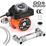 Instant Hot Water Recirculation System with 304 Stainless Steel Bypass Valve for Tank Water Heaters, 20-in PEX Supply Lines for Potable Water, with Everything Needed to Install