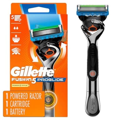 Gillette ProGlide Power Razor for Men, 1 Gillette Power Razor Handle + 1 Blade Refill