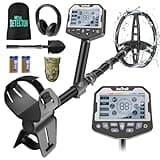 InkTrail Metal Detector for Adults Professional, Pinpoint Metal Detectors with 11" Waterproof Search Coil for Gold&Silver, Higher Accuracy, Bigger LCD Display, 5 Modes,New Advanced DSP Chip