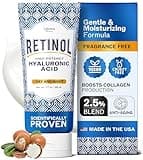 LilyAna Naturals Retinol Cream - Made in USA, Anti Aging Moisturizer for Face and Neck, Wrinkle, Retinol Complex, Body Mousse - 1.7oz