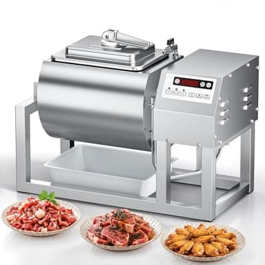 WantJoin Vacuum Tumbler Marinator - Max.20LBS Commercial Meat Tumbler Marinator 20L 30Min Fast Marinating,80W Copper Motor, Bidirectional Rotation,3 Speeds, Meat Tumbler for Catering Kitchen