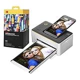 KODAK Dock Premium 4x6” Portable Instant Photo Printer (2022 Edition) Bundled with 120 Sheets | Full Color Photos, 4Pass & Lamination Process | Compatible with iOS, Android, and Bluetooth Devices
