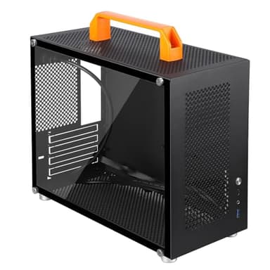 mATX Case (Micro ATX,Mini ITX) Mini Tower Gaming PC Case with Handle, SFF Small Computer Chassis 1.2mm Thickness Steels Material Fits MicroATX(9.6″ x 9.6″) and Mini ITX(6.7″ x 6.7″) Motherboards
