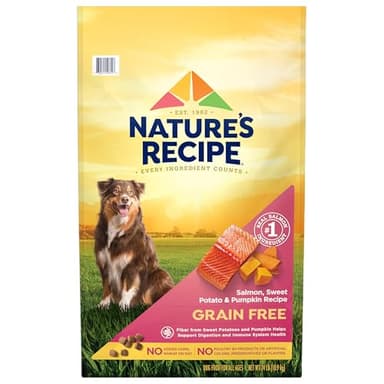 Nature's Recipe Grain Free Salmon, Sweet Potato & Pumpkin Recipe Dry Dog Food, 24 lb. Bag