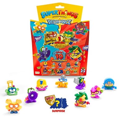 SUPERTHINGS Rescue Force Series – SuperThings 10-Pack, includes 1 super rare gold coloured leader 1/3