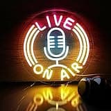 Homaisson ON AIR Sign Light, Mic On Air Neon Sign, USB Powered Warning Sign LED Light, Wall Mountable LED Neon Sign with 9 Level Brightness Adjustment