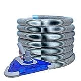 POOLWHALE Professional 1-1/2-Inch x 24-Feet Swimming Pool Vacuum Hoses with Swivel Cuff and Triangular Weighted Flex Vacuum Head,Perfect for Above Ground and Inground Pools