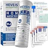 17 in 1 Home Drinking Water Testing Kit - 100 Strips + 4 Bacteria Tests - Tap and Well Water Test Kit, Easy to Test and Read for Hardness, Lead, Iron, Fluoride, pH, Copper, Bacteria and More