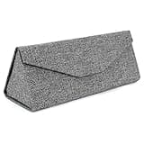 Leajoy 2 Pack Foldable Sunglasses Case Linen Fabrics Glasses Case Pocket Size Portable Slim Cool Travel Eyewear Case for Women Men, Black & Khaki