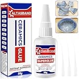 Ceramic Glue, Best Super Clear Glue for Porcelain, Pottery and China Repair, Food Safe Adhesive Kit for Mugs and Dishes, Also Effortlessly Bonds Wood, Glass, Plastic, Shoe, Crafts DIY and More