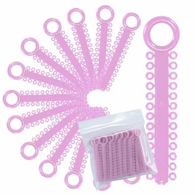 1040 Power Sticks Ligature Ties Orthodontic Ligature O-Ties, Elastic Ligature Bands, Elastic ties O-Rings Elastic Bands for Braces 26 ties on each stick (Light Pastel Pink)