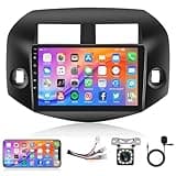 Android Car Radio Stereo for Toyota RAV4 2007 2008 2009 2010 2011, Rimoody 10.1 inch Touch Screen GPS WiFi Mirror Link Bluetooth FM + Backup Camera