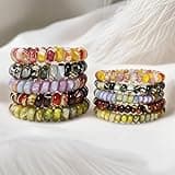 10Pcs Hair Spiral Ties Thin Hair Ties No Damage for Women Creaseless Hair Tie Kitsch Spiral Hair Ties Telephone Wire Hair Bands SP-6