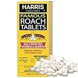 Harris Roach Tablets, Boric Acid Roach and Insects Killer with Lure, Alternative to Bait Traps (6oz, 145 Tablets)
