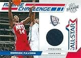 Autograph Warehouse 571625 New Jersey Nets Derrick Favors Player Worn Jersey Patch Basketball Card - 2011 Panini Rookie Challenge All Star No.2 LE 45-799