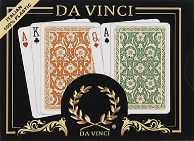DA VINCI Venezia, Italian 100% Plastic Playing Cards, 2-Deck Set, Bridge Size Regular Index