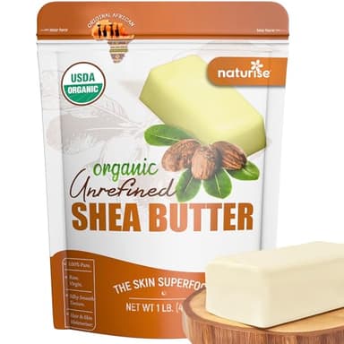 Naturise - African Shea Butter Raw Organic, Pure Shea Butter Raw Organic for Skin and Hair, Shea African Butter Skin Moisturizer, Raw Shea Butter Without Artificial Fillers & GMOs, 1 lb