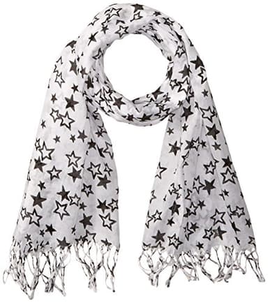 La Fiorentina Women's All Over Star Americana Scarf, Black, One Size