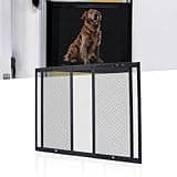 LCGAOYA Aluminum RV Entry Screen Door Protector Grille for Dogs, Adjustable RV Screen Door Guard - Fits Door Widths 22" - 31.5", RV Door Camper Screen Door Grill, Black