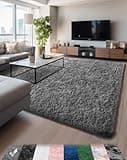Ophanie Upgrade 5x8 Rugs for Living Room,Grey Fluffy Carpet Large Fuzzy Plush Shag Comfy Soft, Non-Slip Indoor Floor Carpet,for Kids Boys Girls, Room,Bedroom,Playroom, Home Decor Aesthetic