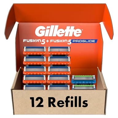 Gillette Fusion5 Men's Razor Blade Refills, 10 Count + Fusion5 ProGlide Razor Blade Refills - 2 Count