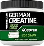Fitness Labs German Creatine Powder | 7.05 oz | 39 Servings | Creapure | Monohydrate Powder | Non-GMO, Gluten Free Supplement