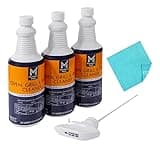 Commercial Oven, Grill, and Fryer Cleaner – 32 oz (3-Pack) with Free 11.5"x11.5" Microfiber Cleaning Cloth