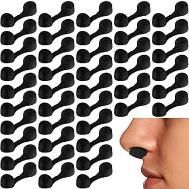 Tondiamo 100 Pieces Nose Plug Filter Disposable Nose Filter Sponge for Women Men Sunless Spray Tanning Outdoor Dust Construction Areas(Black)