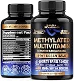 Methylated Multivitamin - B-Complex with Methylfolate & B12 - for Men & Women - 9-in-1 MTHFR Supplement with TMG - for Energy, Brain & Mood - Vegan, Lab Tested - Made in USA - 120 Capsules, One/Day
