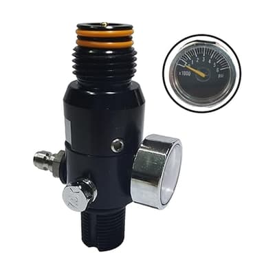 Aopkeo HPA Regulator Valve for Paintball Airsoft PCP Compressed Air CO2 Nitrogen Cylinder Tank Bottle 4500psi Input, Output 800psi 1800psi 2200psi (Ouput 800psi M18*1.5)