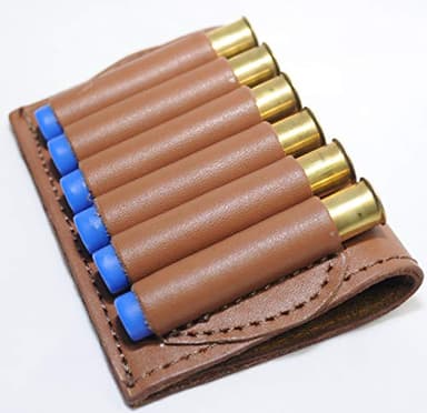 410 Gauge Leather Shotgun Shell Holder for Belt - Cartridge Holder -Tan