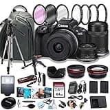 Canon EOS R50 Mirrorless Digital Camera with RF-S 18-45mm f/4.5-6.3 is STM Lens + 55-210mm f/5-7.1 is STM Lens + 64GB Memory Cards, Professional Photo Bundle (42pc Bundle) (Renewed)