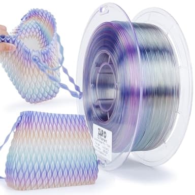 ZIRO TPU Filament 1.75mm, Flexible Fast Color Change Filament, Shore 95A Hardness TPU, Compatible with Most FDM Printers, Colorful and Soft 3D Printing Material, 0.8KG/ 1.76lbs Spool, Flex Opal