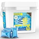 BEBOBLY RV Toilet Treatment Drop Ins, Extra Strength Septic Tank Treatment & Cleaner, Waste Breakdown/Odor Control, RV Black Tank Treatment for RVs, Boats & Portable Toilets, Odor Eliminator (50 Pack)