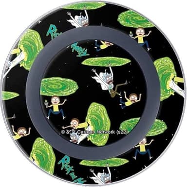 Skinit Decal Other Skin Compatible with Samsung Wireless Charger - Officially Licensed Warner Bros Rick and Morty Portal Pattern Design