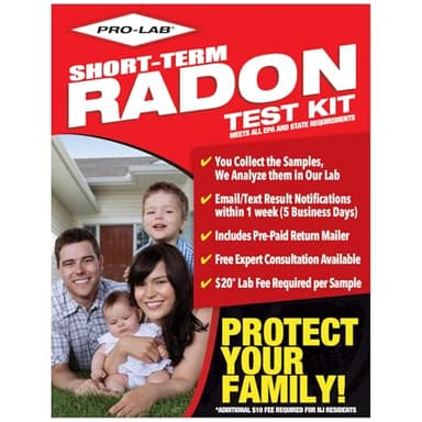 PRO-LAB Radon Test Kit for Home - EPA Approved Short-Term Radon Tester with 2 Detectors - 20 Lab Fee Required Per Detector - Quick & Reliable Radon Testing