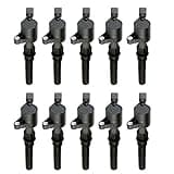 MAS Set of 10 Ignition Coils Pack Compatible with Ford Super Duty E350 E450 F250 F350 F450 F550 F53 Excursion 6.8L V10 Replacement For 3W7Z-12029-AA DG508
