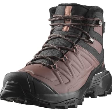 Salomon Women’s X Ultra Snowpilot Waterproof Winter Hiking Boots - Black/Peppercorn/Cognac - 6.5