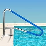 52x32 Inground Pool Rail, Rustproof #304SS Swimming Pool Stair handrail with no-Slip Cover, mounting Base & Accessories.