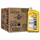 Pennzoil Platinum Full Synthetic 5W-30 Motor Oil (1-Quart, Case of 6)
