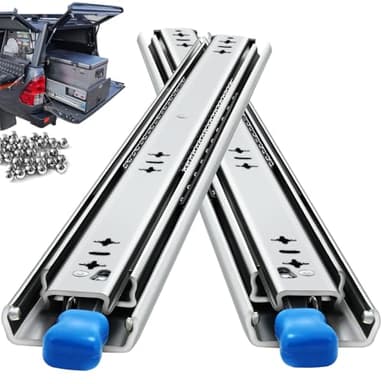 with Lock Heavy Duty Drawer Slides 12 14 16 18 20 22 24 26 28 30 32 34 36 40 44 48 52 56 60 Inch 500 Lbs Side Mount Full Extension Ball (Load:250 lb (with Lock) -W:53mm, 12 Inch)
