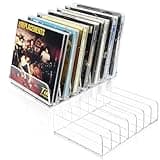 Vowcarol CD Holder 2 Pack, Clear Acrylic CD Organizers, CD Display Rack Holds up to 14 Standard CD Cases for Media Shelf Storage and Organization